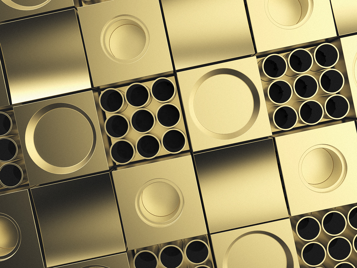 4 BRASS，brass，ornament，square，