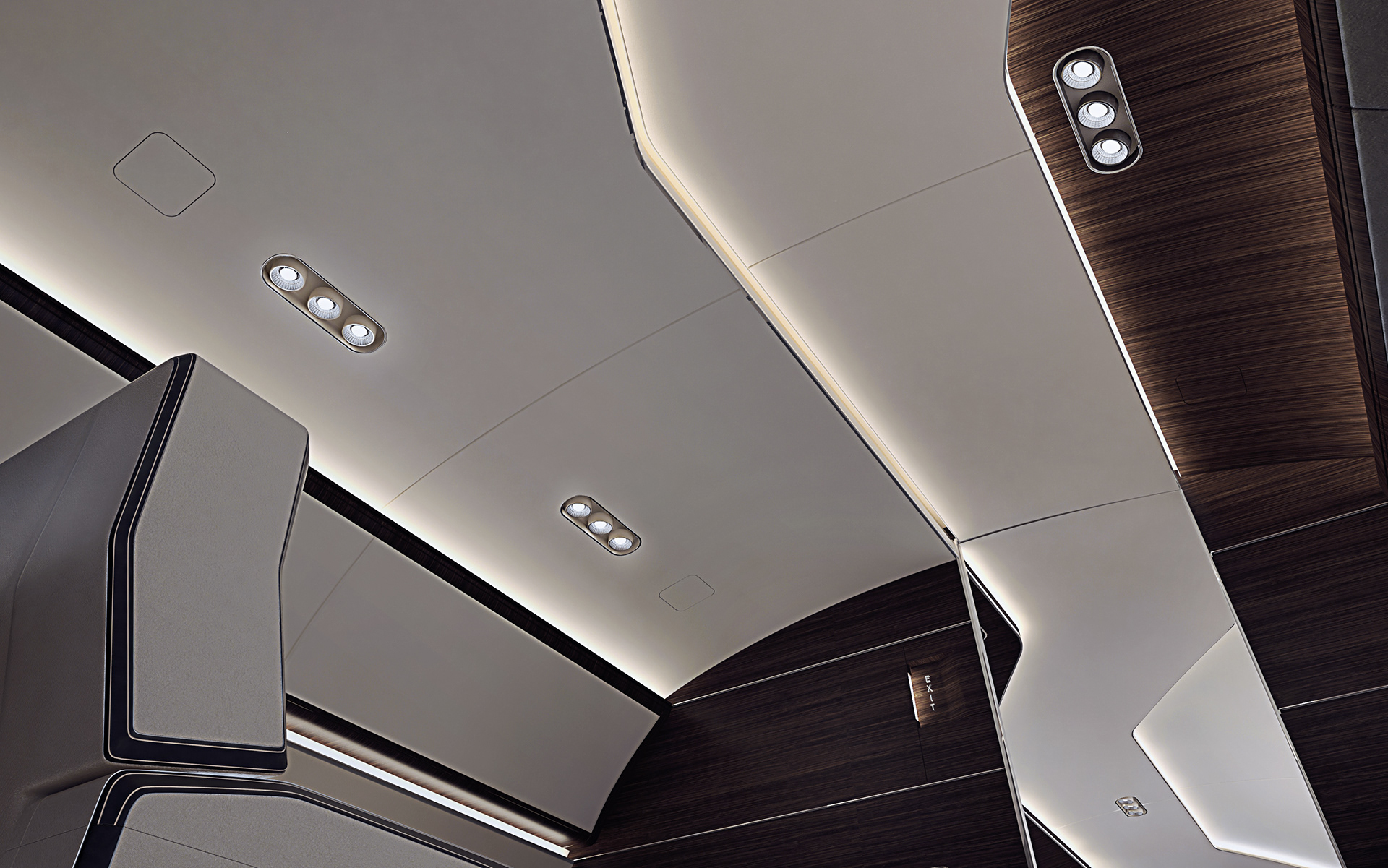 Aircraft interior design，business class，product design，
