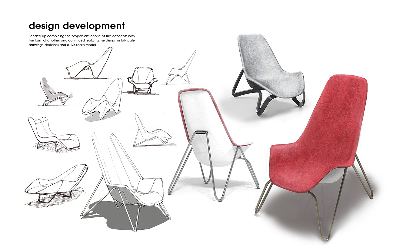 产品设计，椅子设计，Aster Lounge，