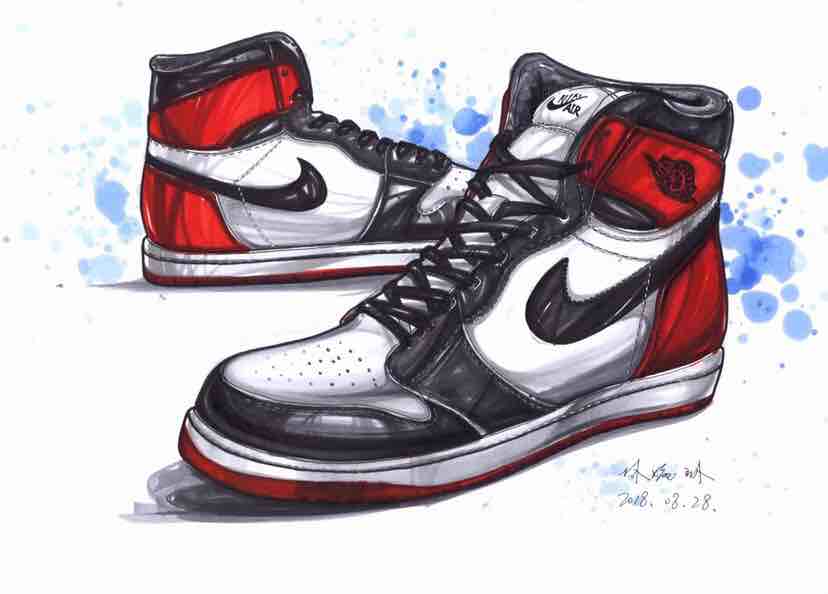 aj1sketch产品设计手绘马克笔上色技巧
