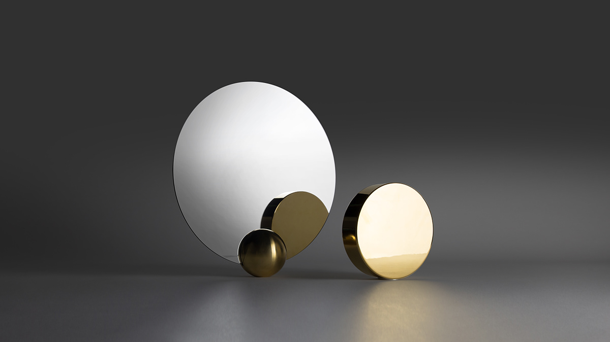 O Mirror，mirror，Double sided mirror，product design，