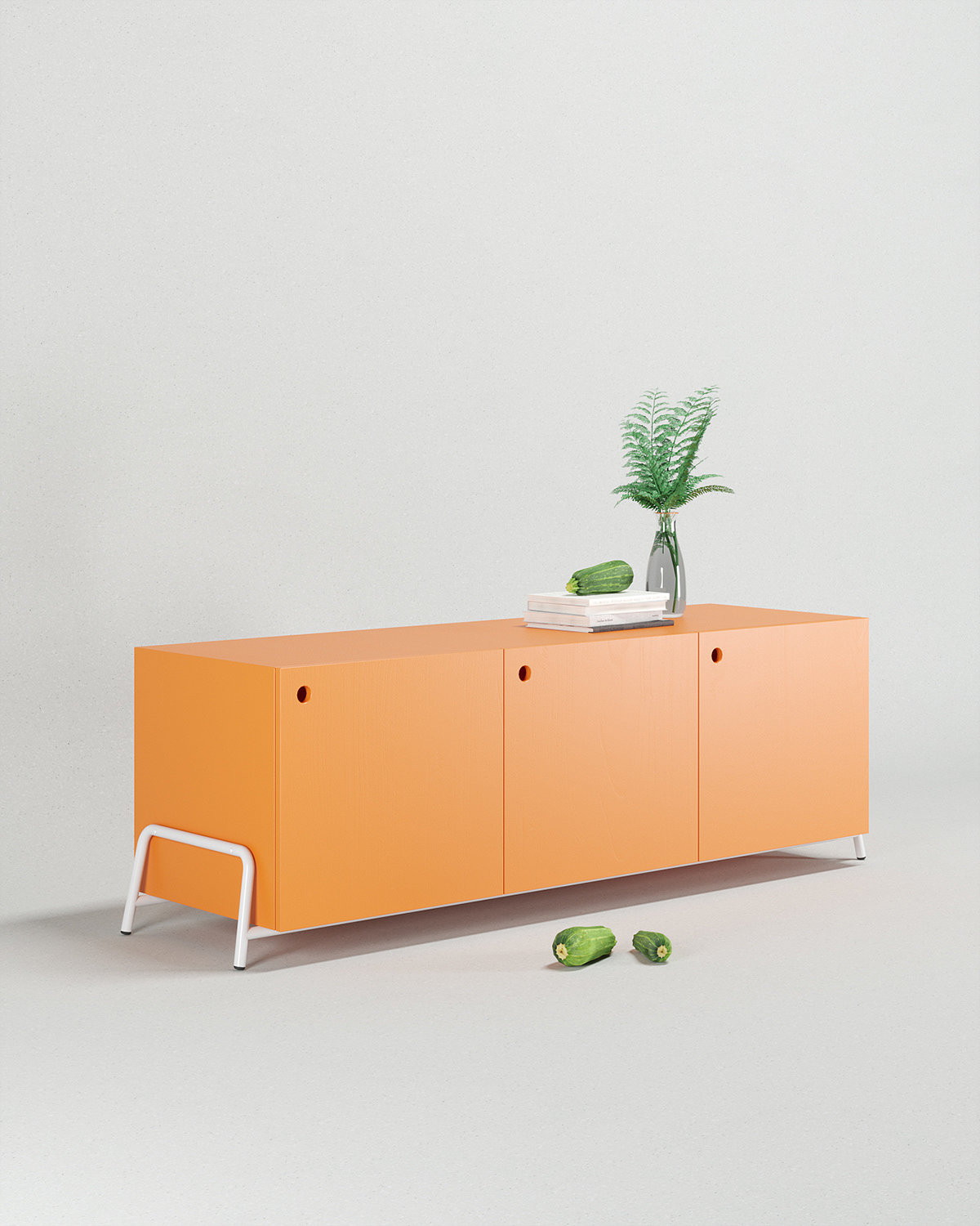 chest of drawers，Coffee table，orange，W&W，furniture design ，