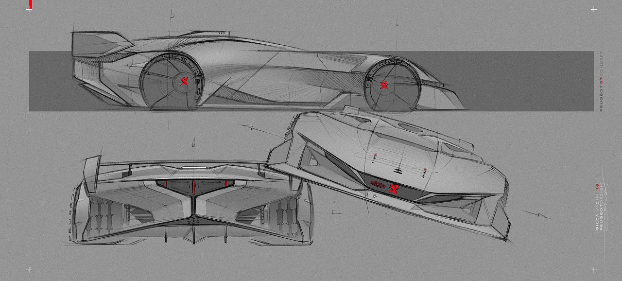 beautiful，Conceptual sketch design，L500 R HYbrid，