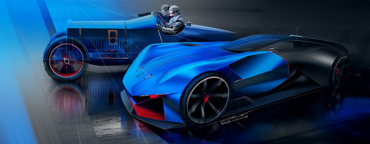 beautiful，Conceptual sketch design，L500 R HYbrid，