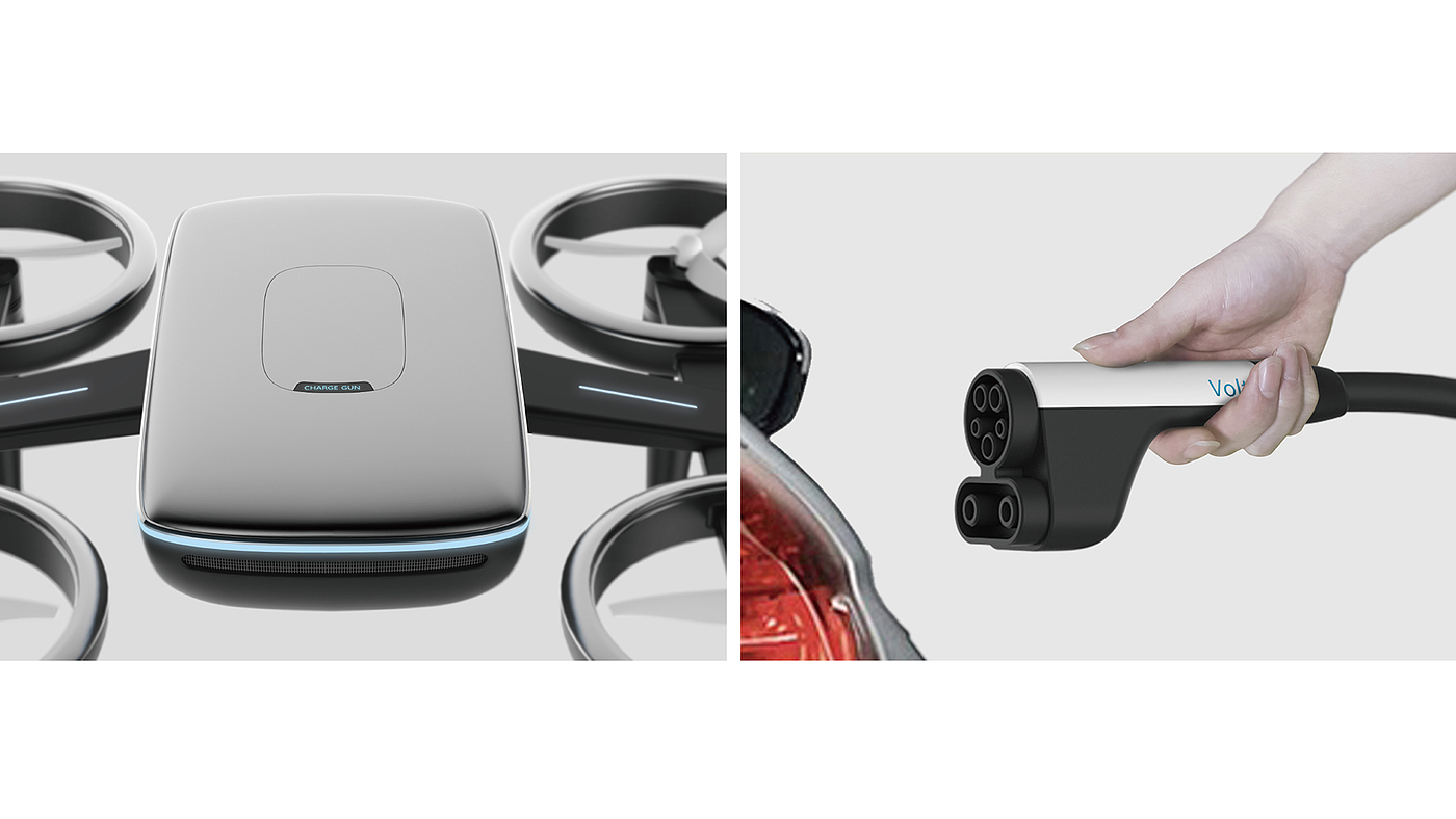 intelligence，black，Charging UAV，Volt，