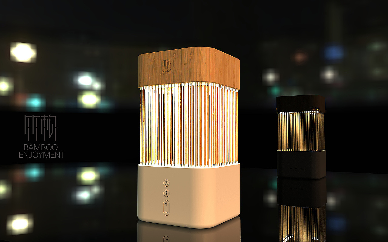 Speaker design，Bamboo，loudspeaker box，Bamboo forest，Atmosphere lamp，originality，original，Cultural creation，music，science and technology，sound，Bluetooth，Bluetooth Speaker ，