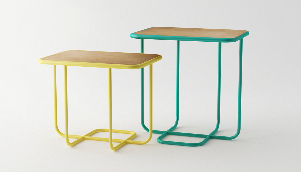 Line tables，Metal，line，Table，Bright，simple，