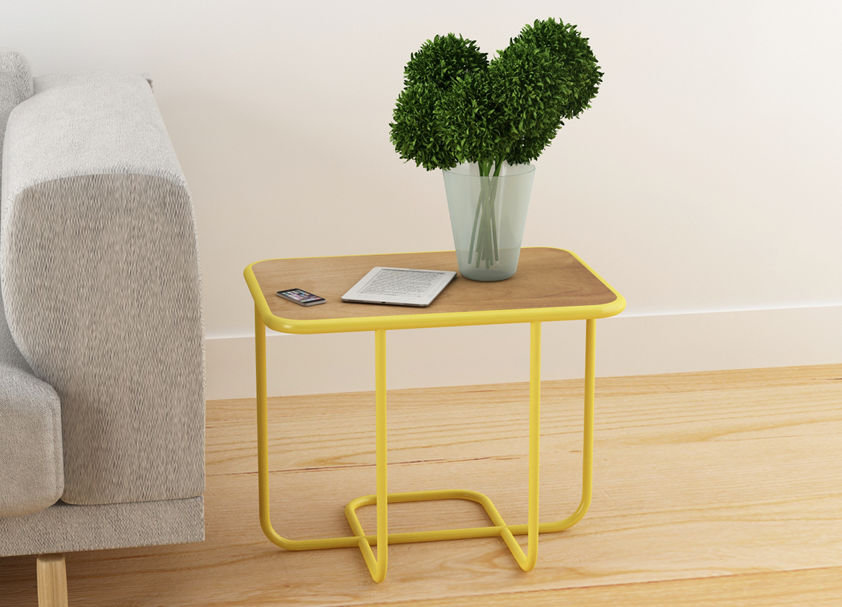 Line tables，Metal，line，Table，Bright，simple，