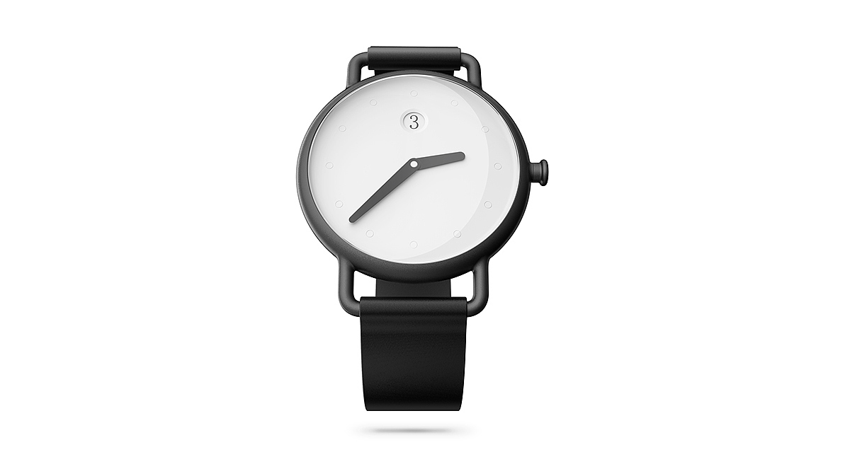 black，white，Wrist watch，dot，
