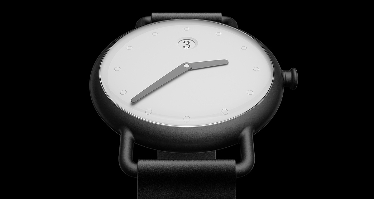 black，white，Wrist watch，dot，