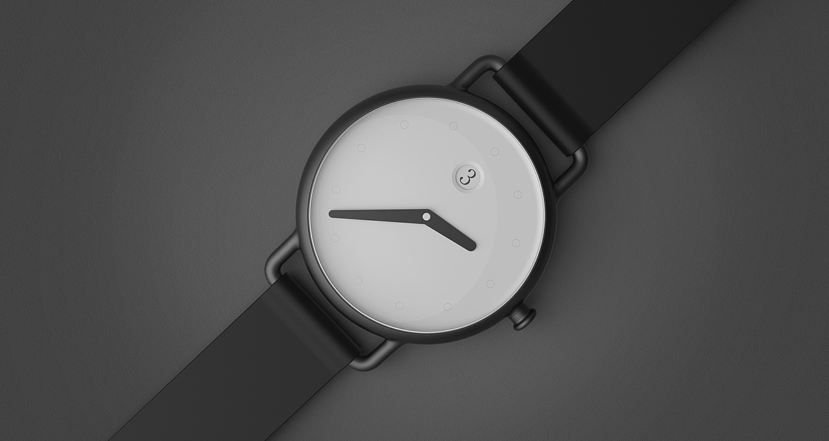 black，white，Wrist watch，dot，