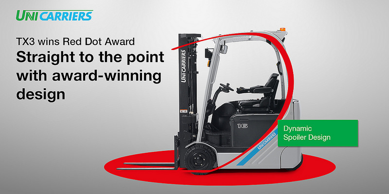 Forklift，TX3，industrial design，2018 red dot award，