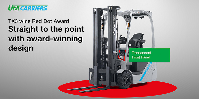 Forklift，TX3，industrial design，2018 red dot award，
