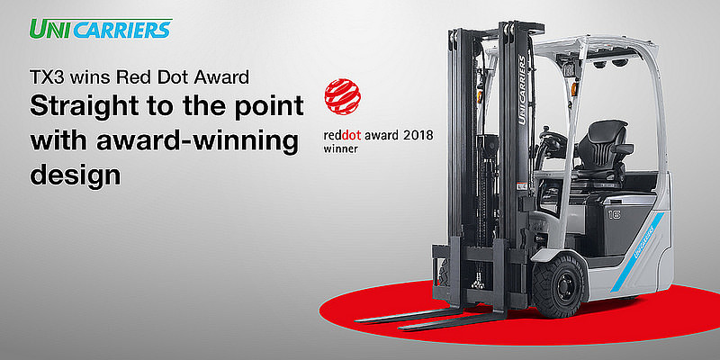 Forklift，TX3，industrial design，2018 red dot award，