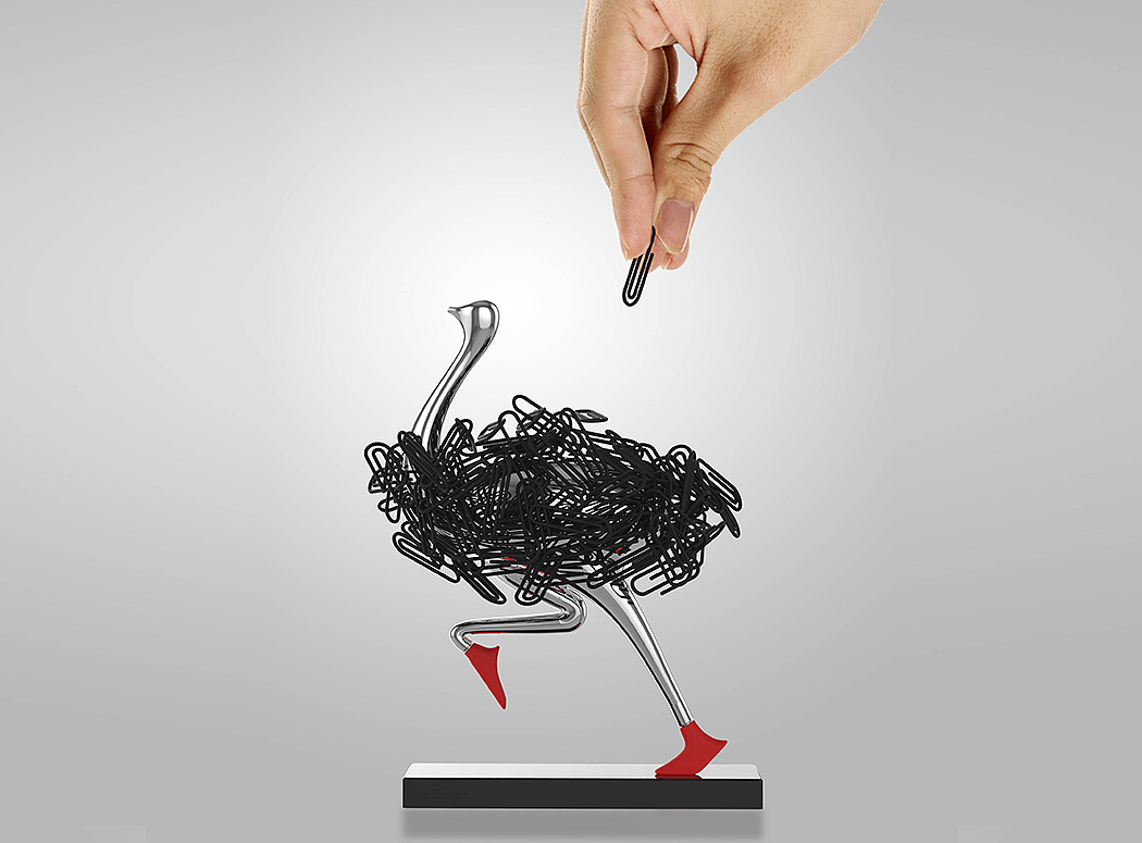 Paper clip clip，Ostrich，decorate，Interesting，