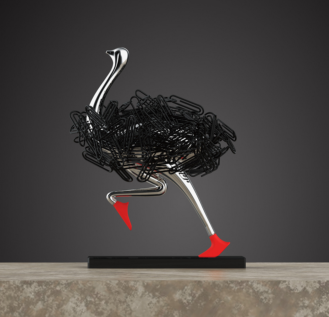 Paper clip clip，Ostrich，decorate，Interesting，