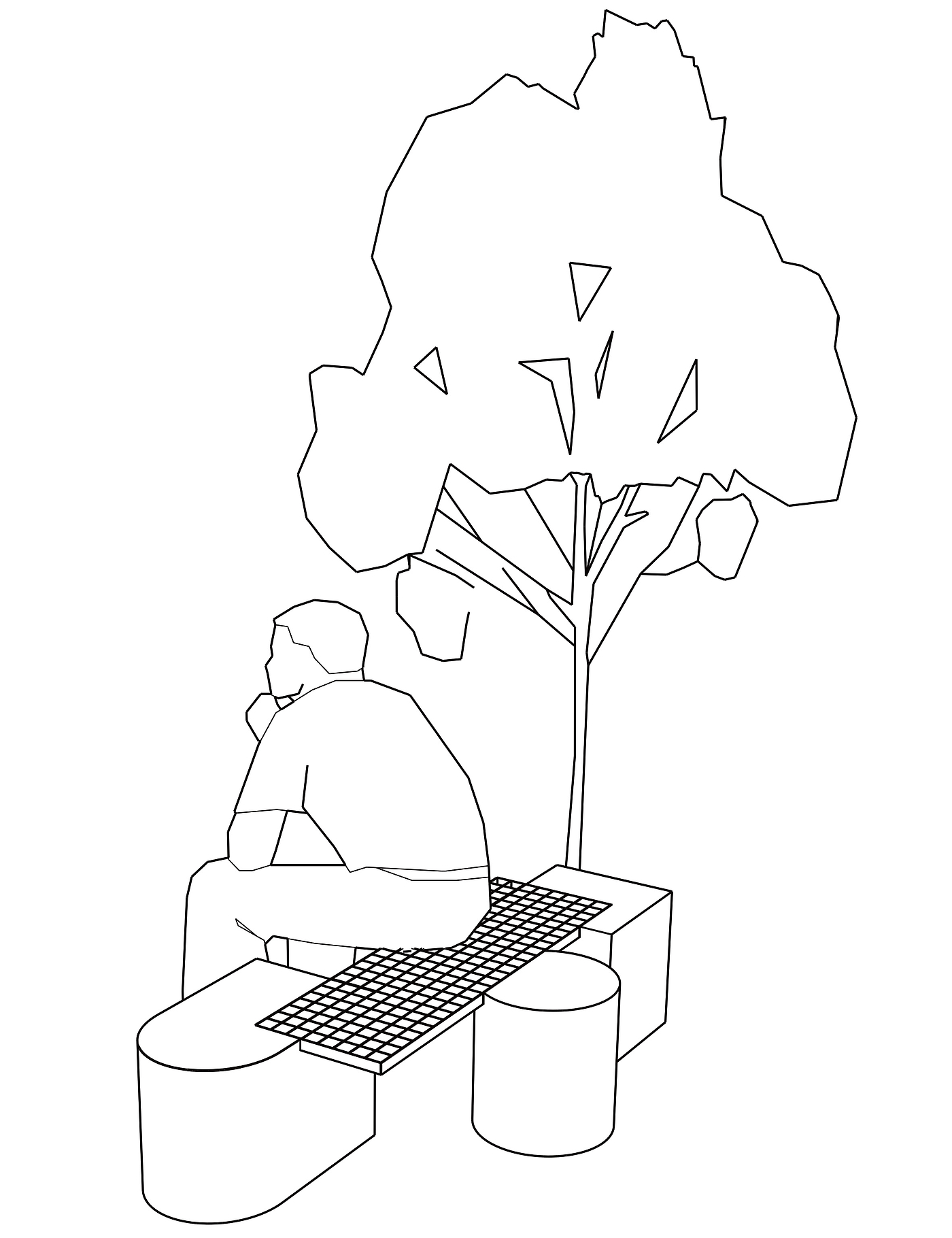 Urban Shapes，bench，combination，chair，Nortstudio，