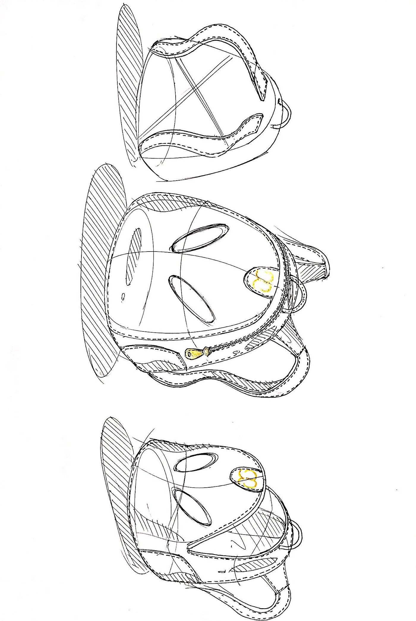 Luggage design line draft，