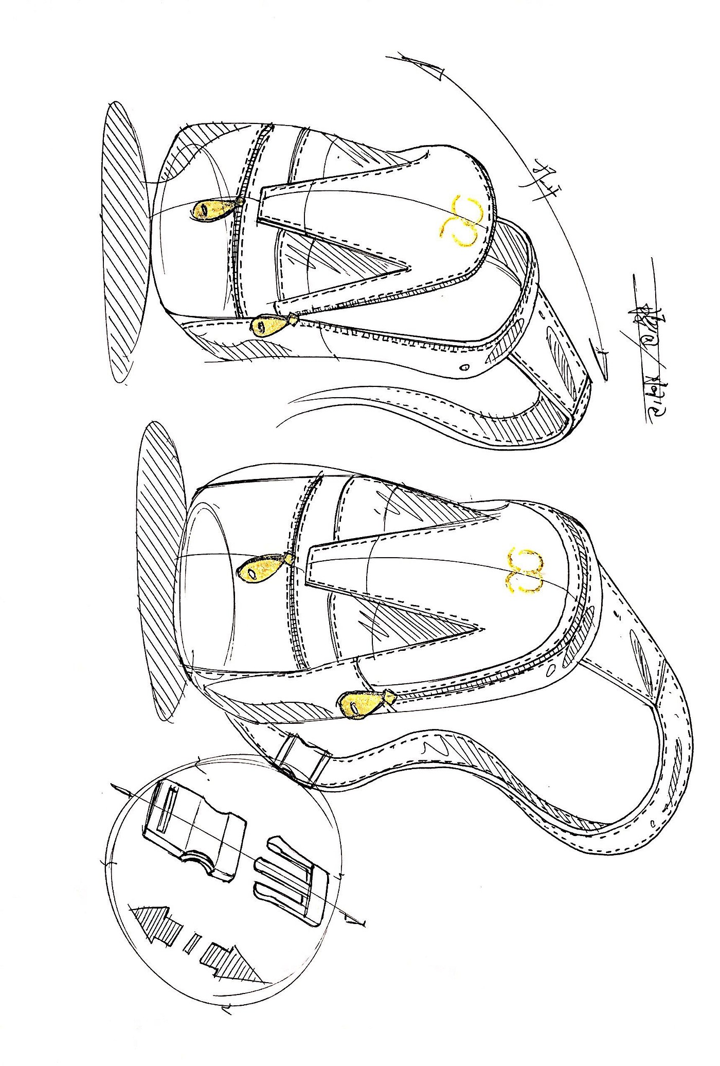 Luggage design line draft，