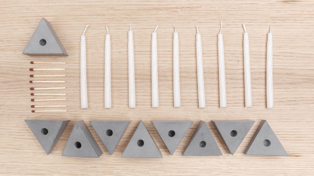 Cement prism，Multiple combinations，ornaments，Candlestick，