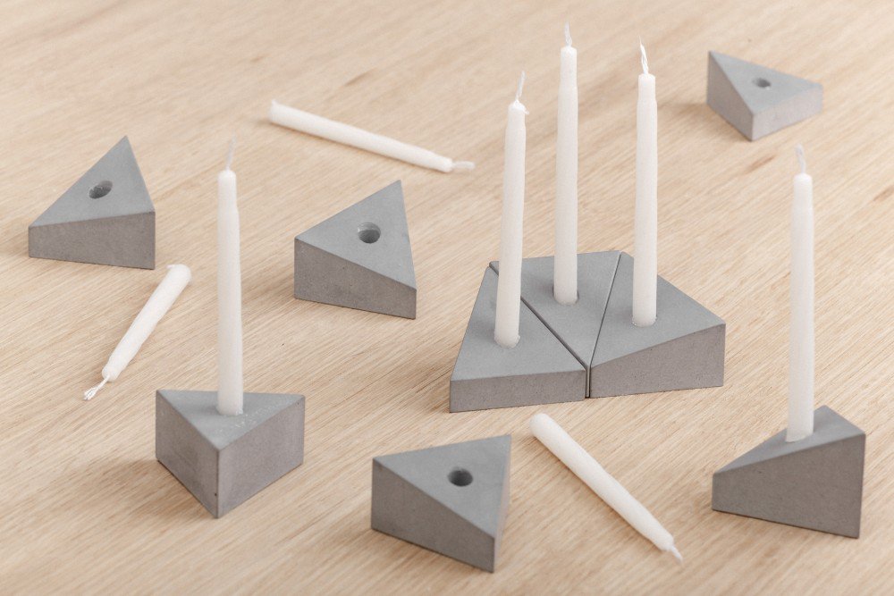 Cement prism，Multiple combinations，ornaments，Candlestick，