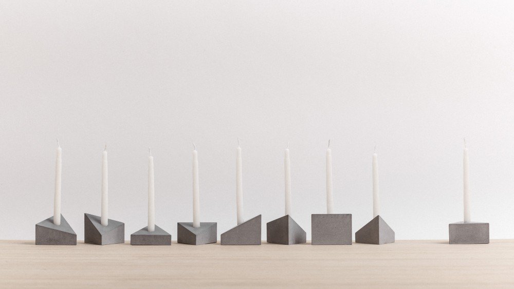 Cement prism，Multiple combinations，ornaments，Candlestick，