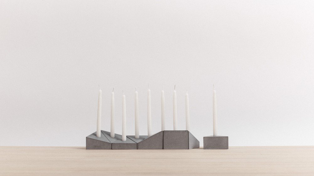 Cement prism，Multiple combinations，ornaments，Candlestick，