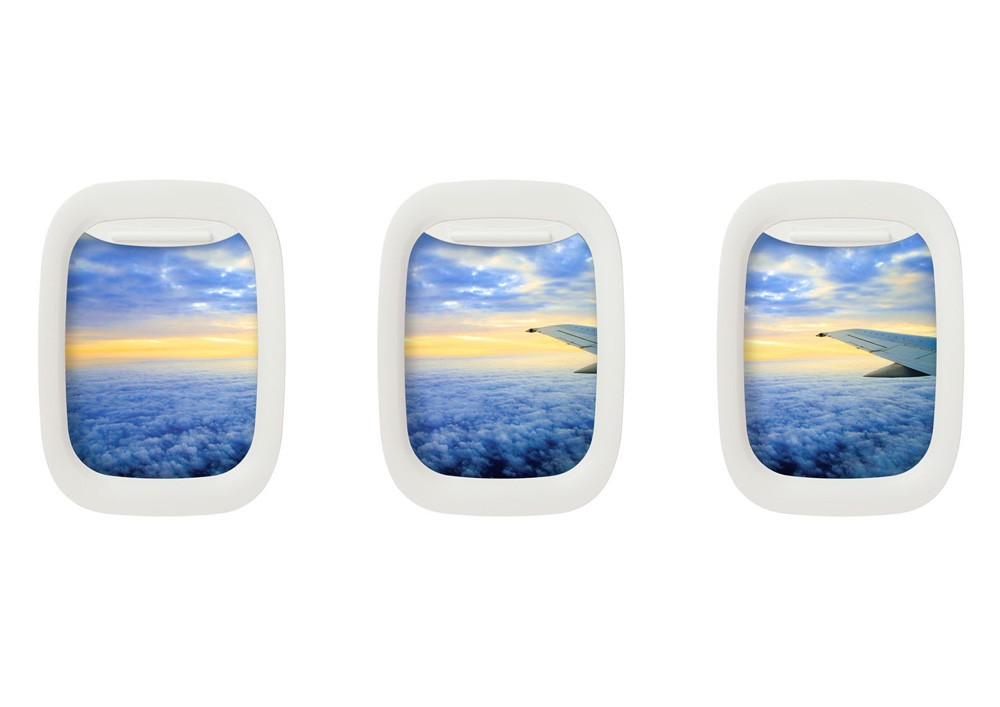 Aircraft window，Picture frame，Three frames，Hanging frame，white，