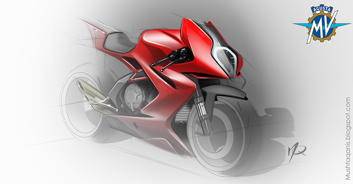 motorcycle，sketch，ps，