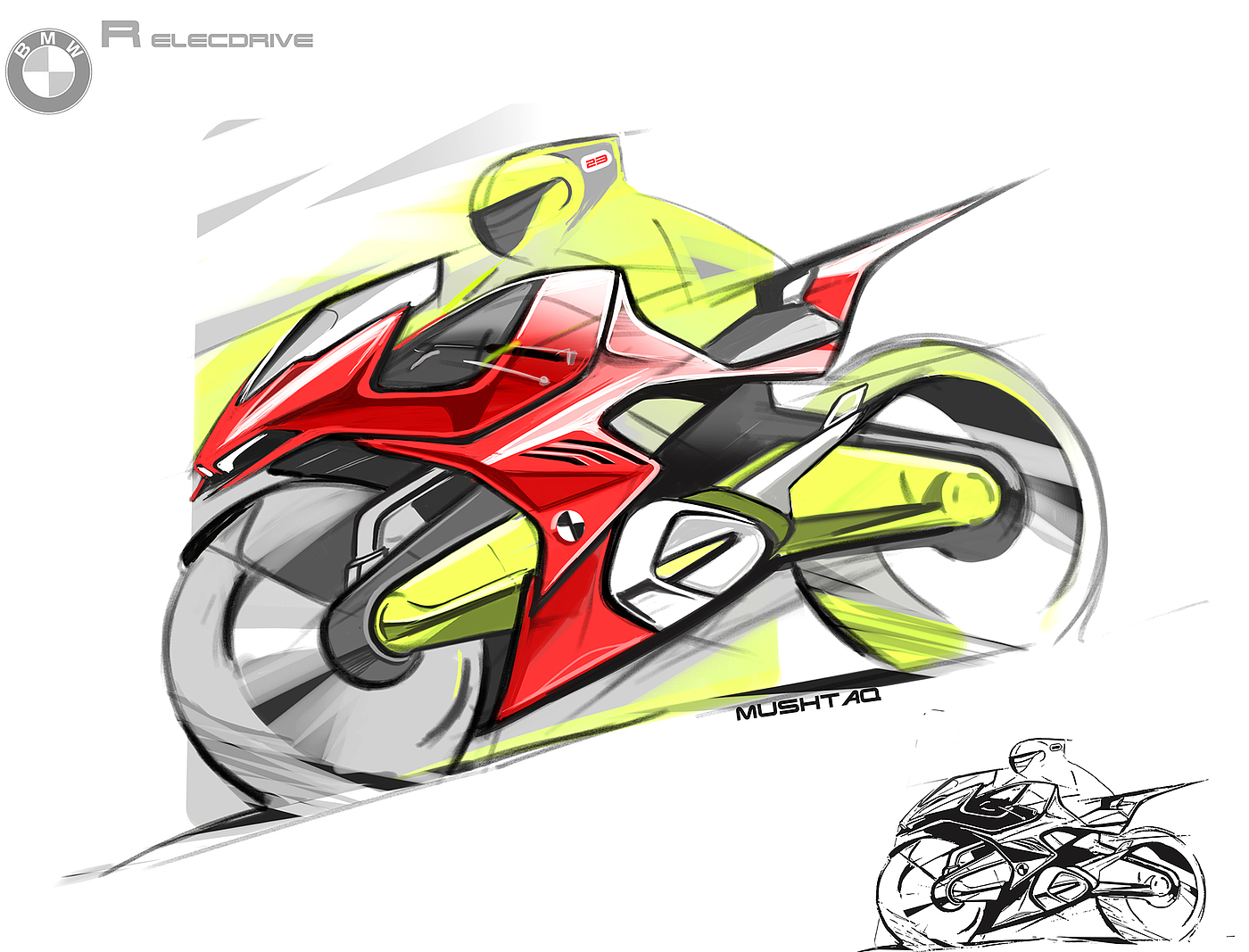 motorcycle，sketch，ps，