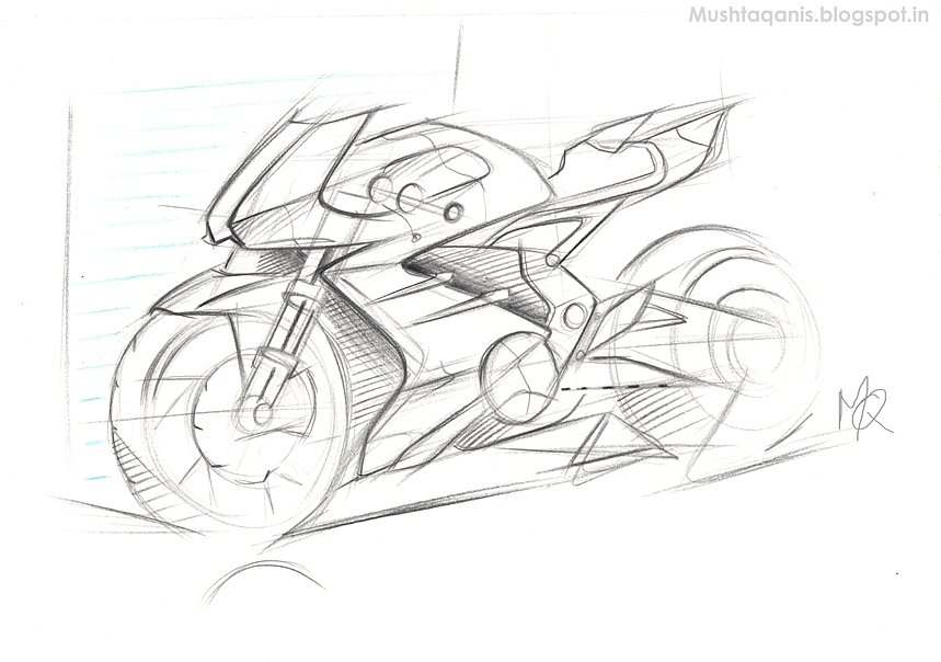 motorcycle，sketch，ps，