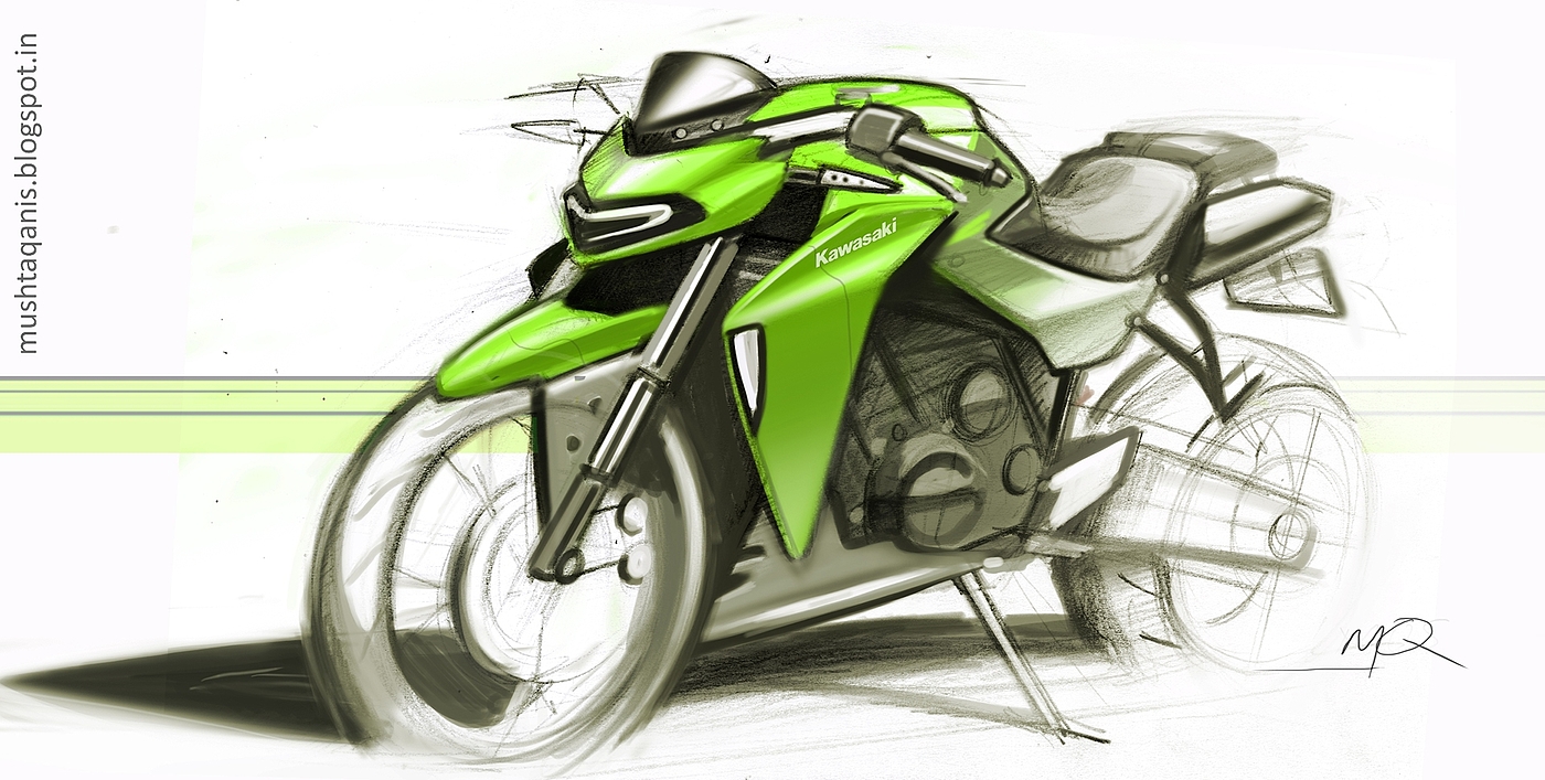 motorcycle，sketch，ps，