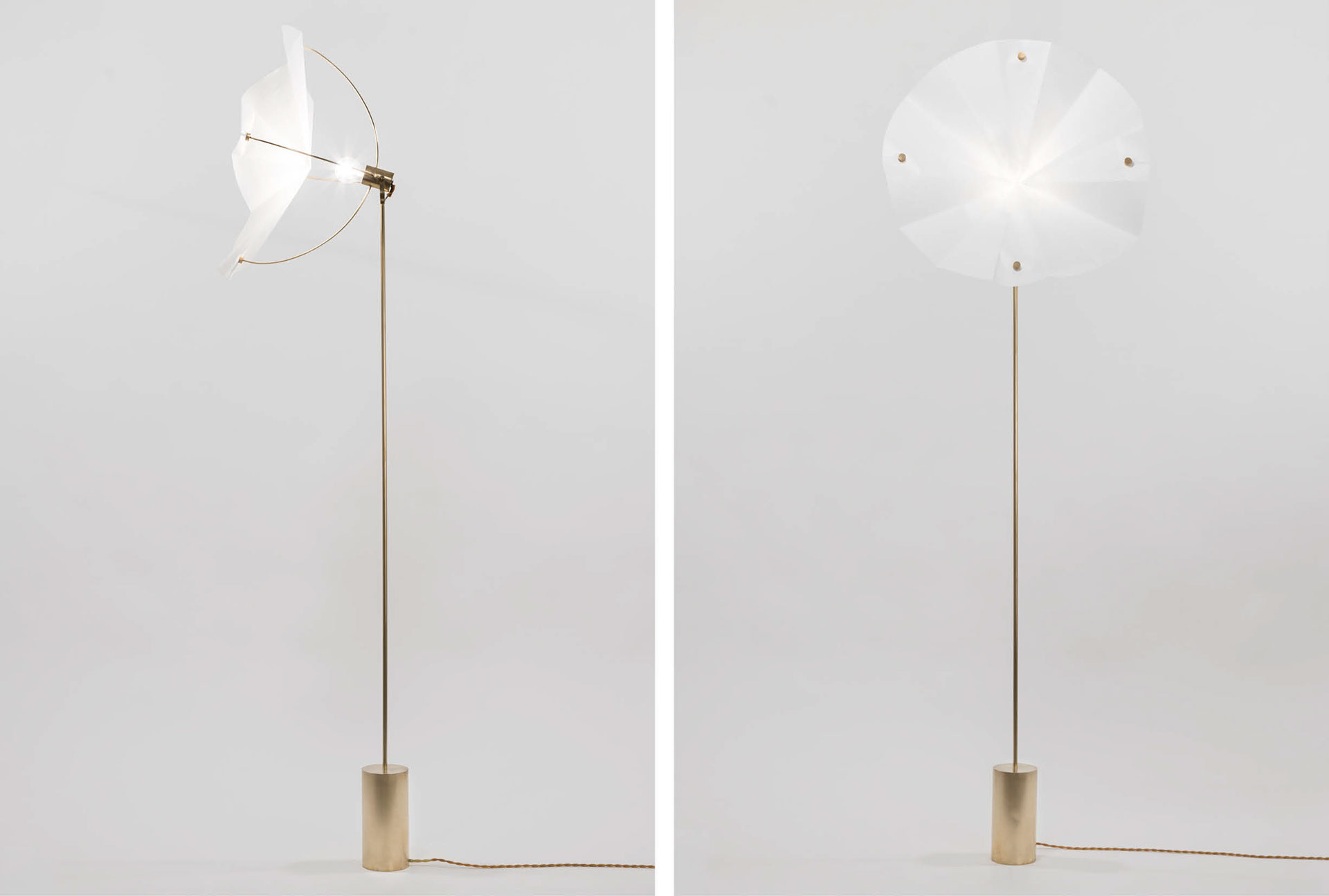 Philtrum，Floor lamp，brass，