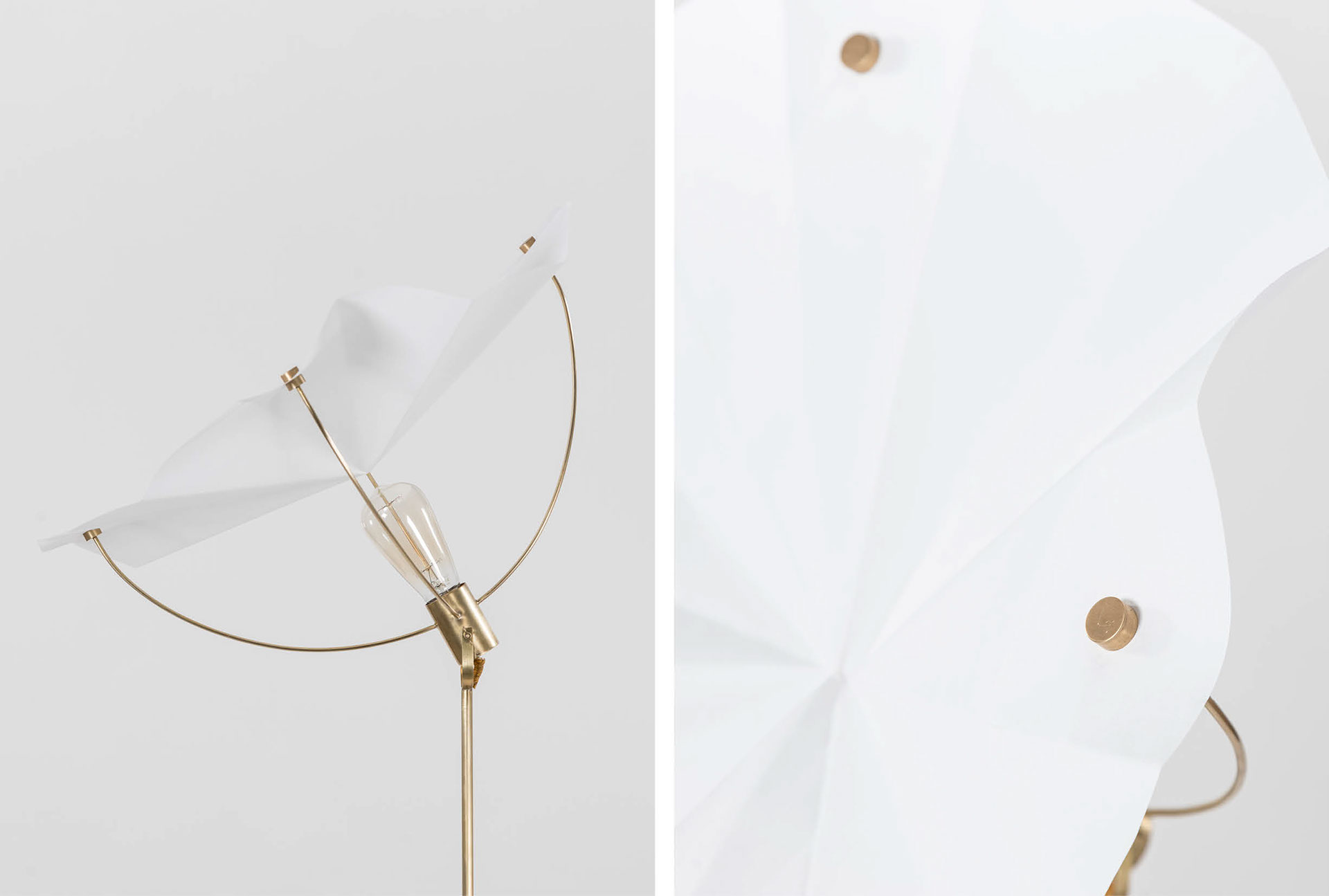 Philtrum，Floor lamp，brass，