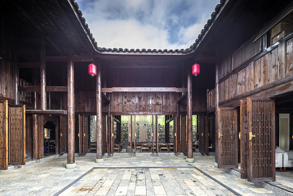 high-end, sophisticated and classy，high-grade，restaurant，communal facilities，Architecture，History and Modernity，bamboo weaving，handicraft，Cultural creation，history，Traditional handicraft，Landscape reconstruction，