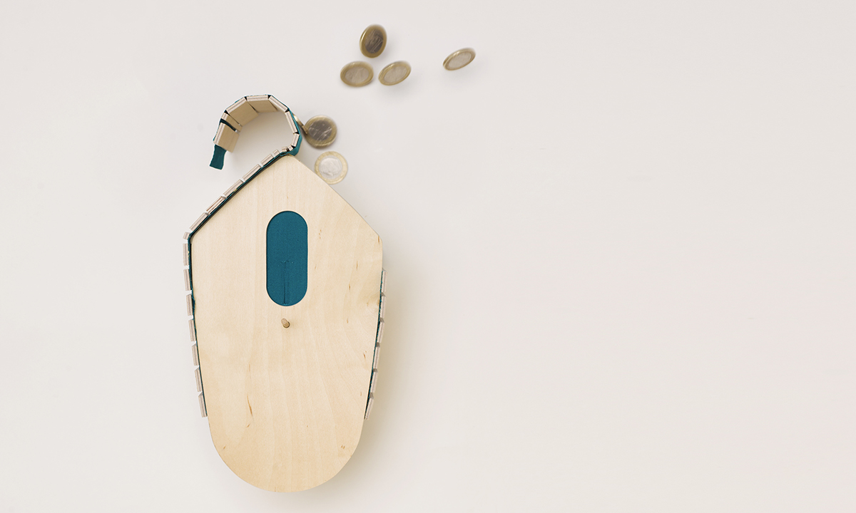 save money，Collection number 1，Savings box，Limited edition，sketch，Birch plywood ，