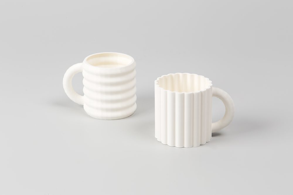 white，glass，coffee cup，ripple，3D printing，