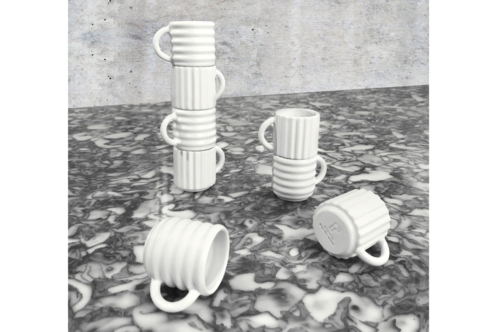 white，glass，coffee cup，ripple，3D printing，