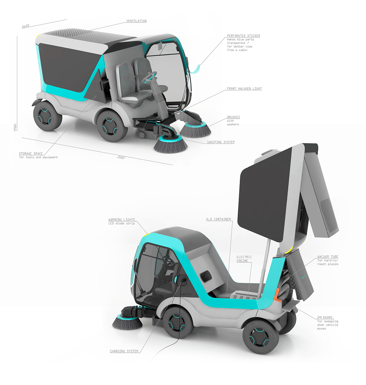 Tom Cool，vehicle，Sweeper，Cleaning car，