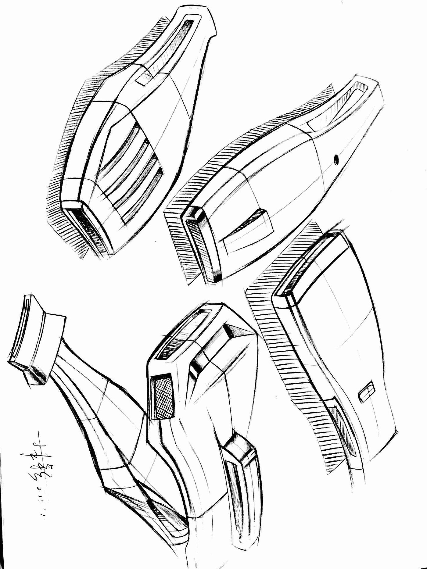 Color lead line draft，
