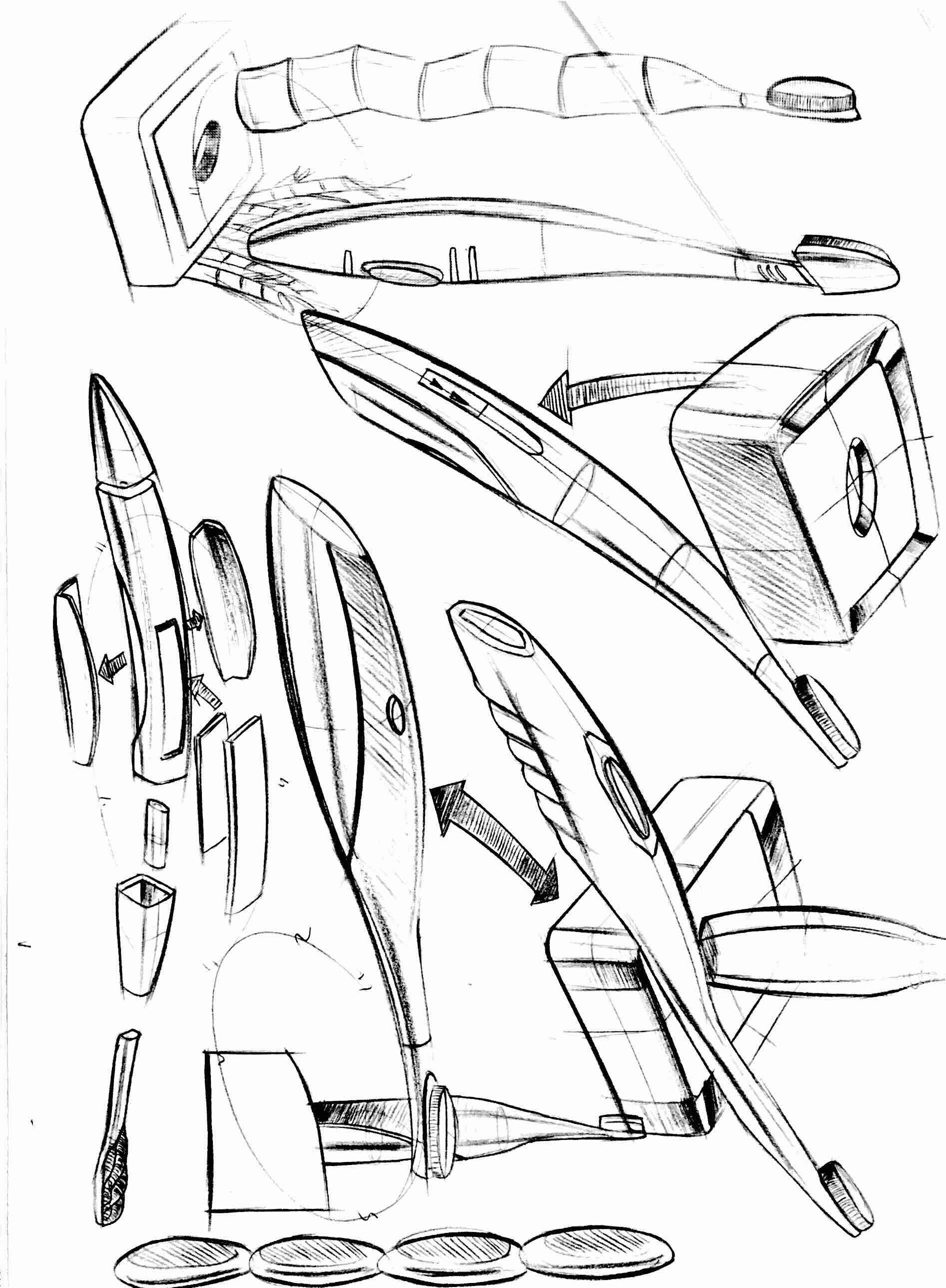 Color lead line draft，