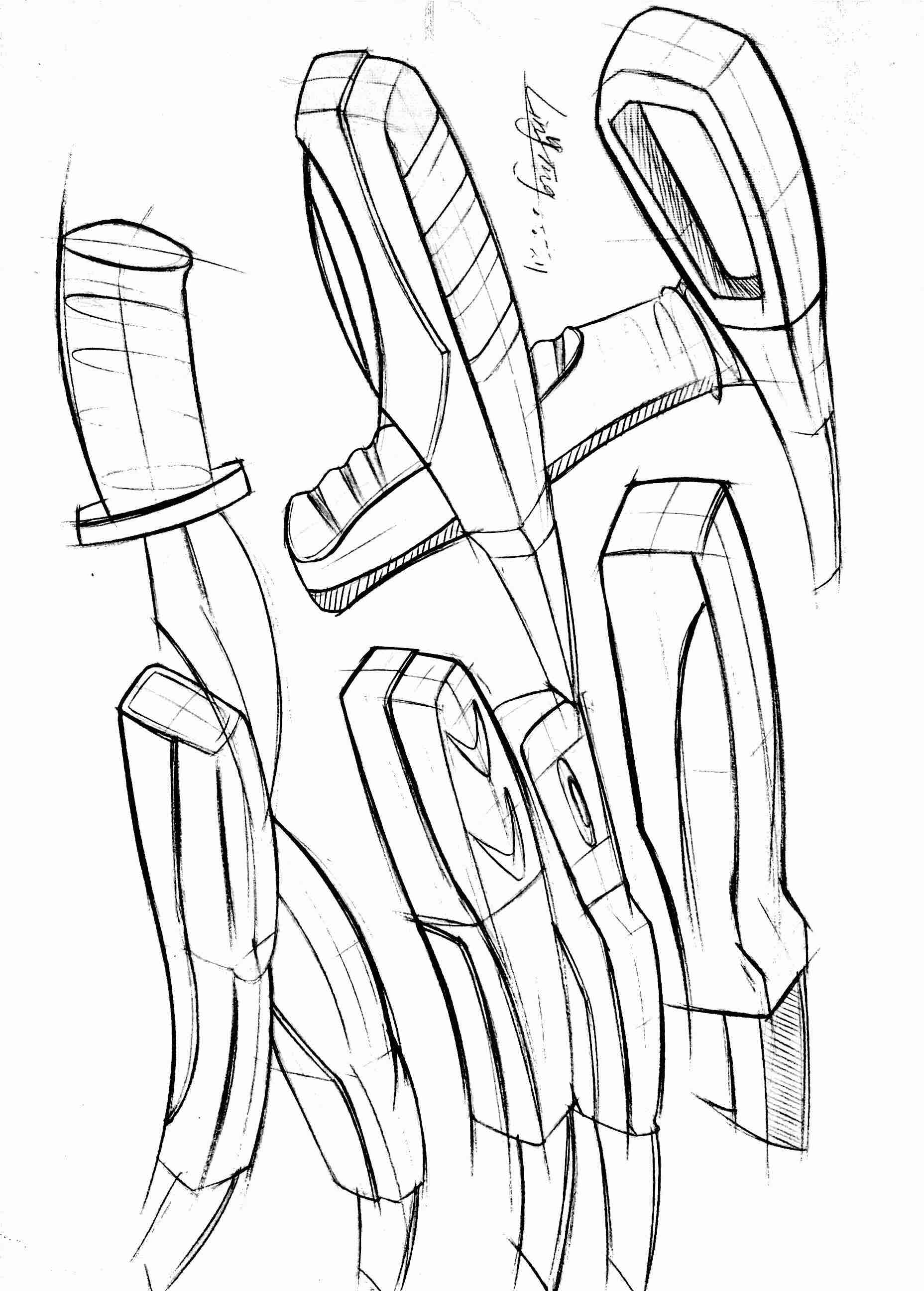 Color lead line draft，