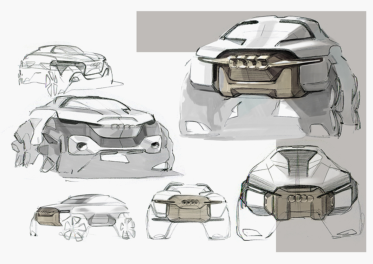 自动化设计，产品手绘，细节描绘，概念车，工业设计，