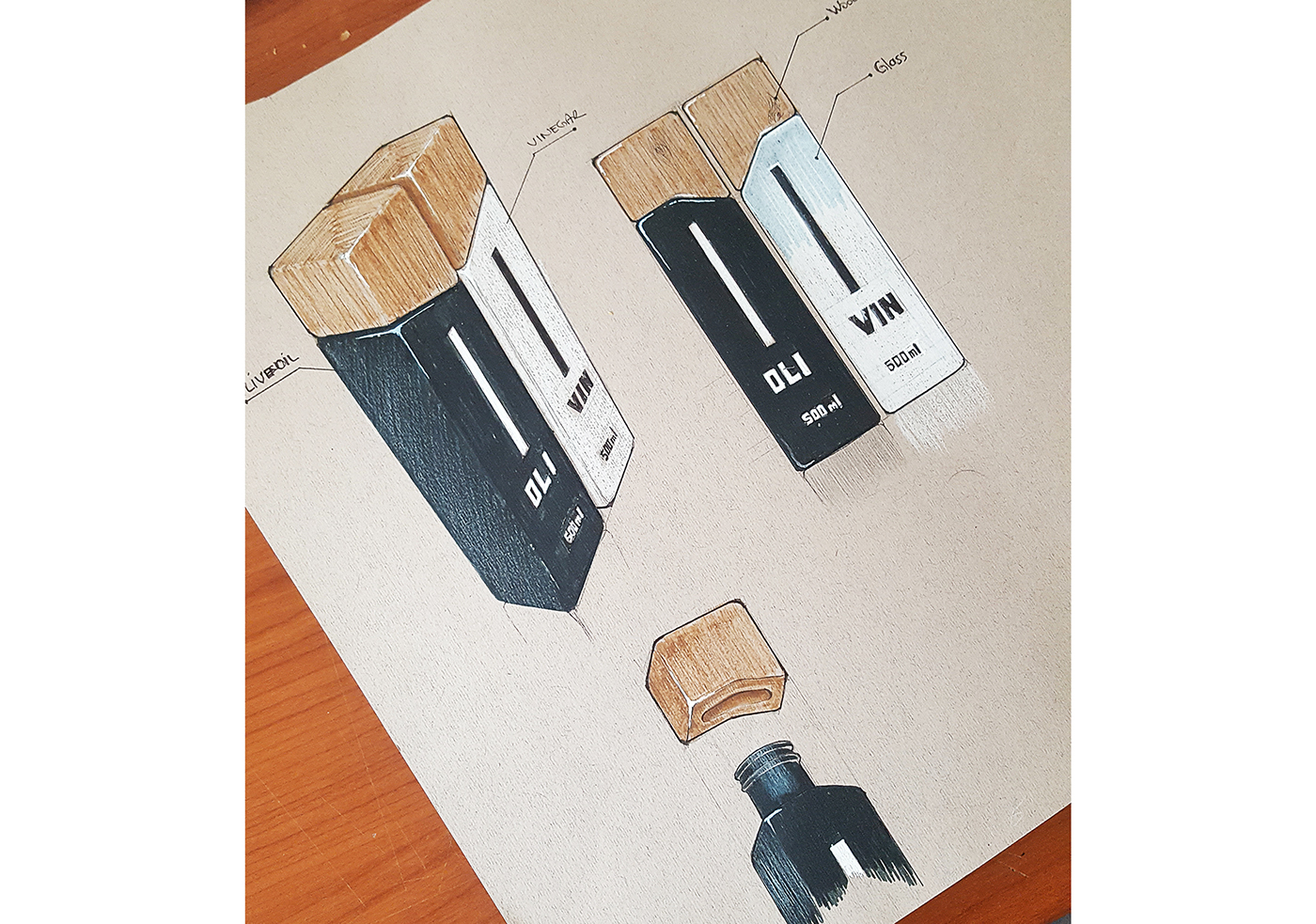 product design，industrial design，Bottle body，packing，OLIVIN，