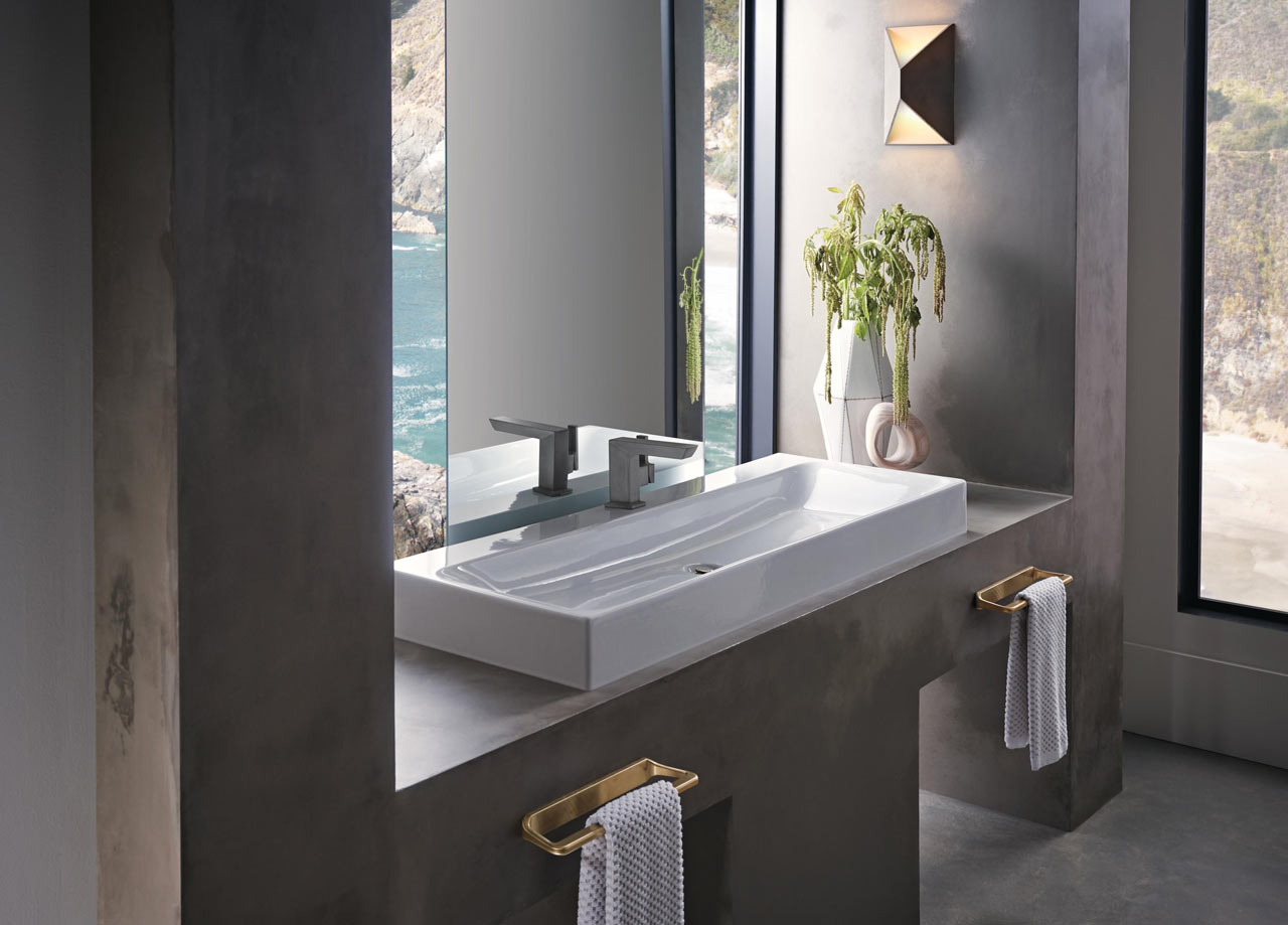 water tap，concrete，Brizo Vettis，