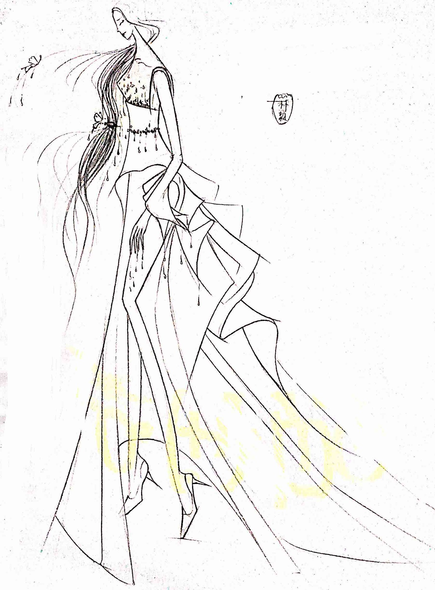 clothing design，Lan Yu，manuscript，