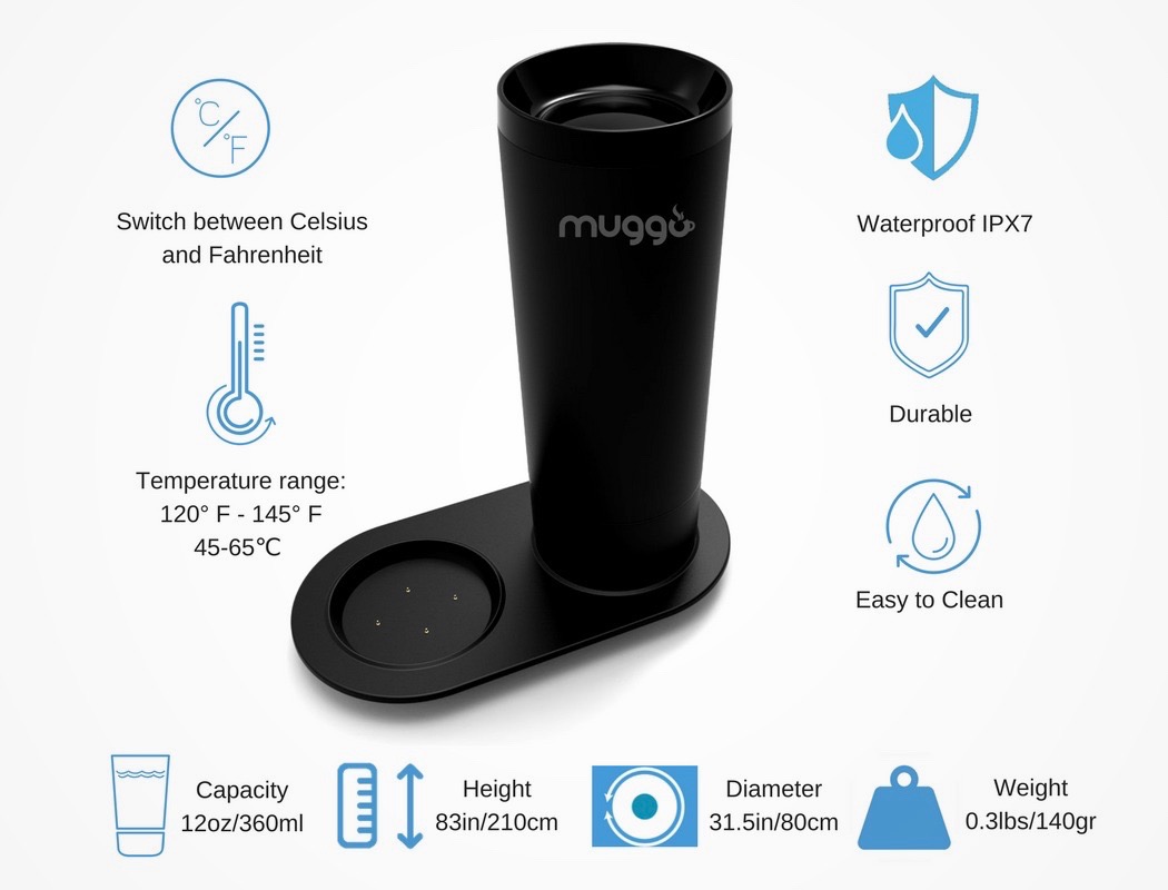 intelligence，black，vacuum cup，MUGGO，