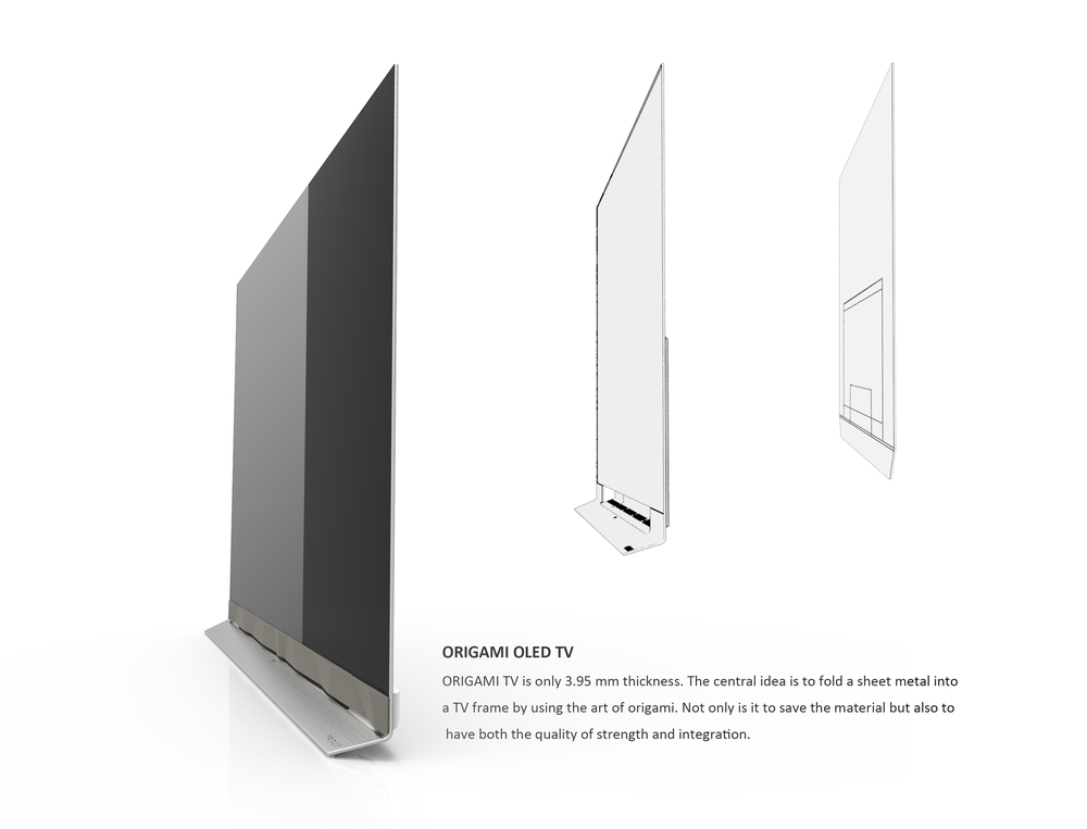 television，Origami OLED T，Household Electric Appliances，2018 red dot award，