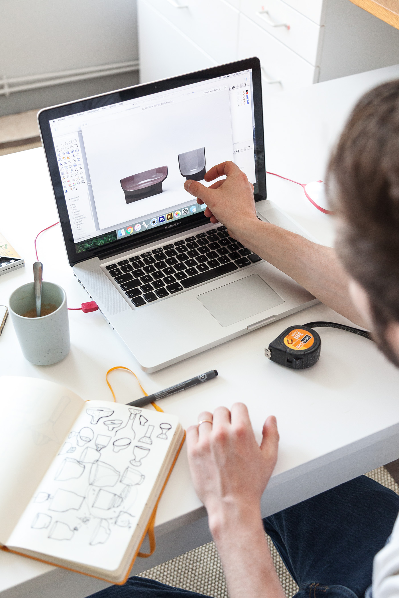 OTHR，3D printing porcelain，Water cup，GLITCH，