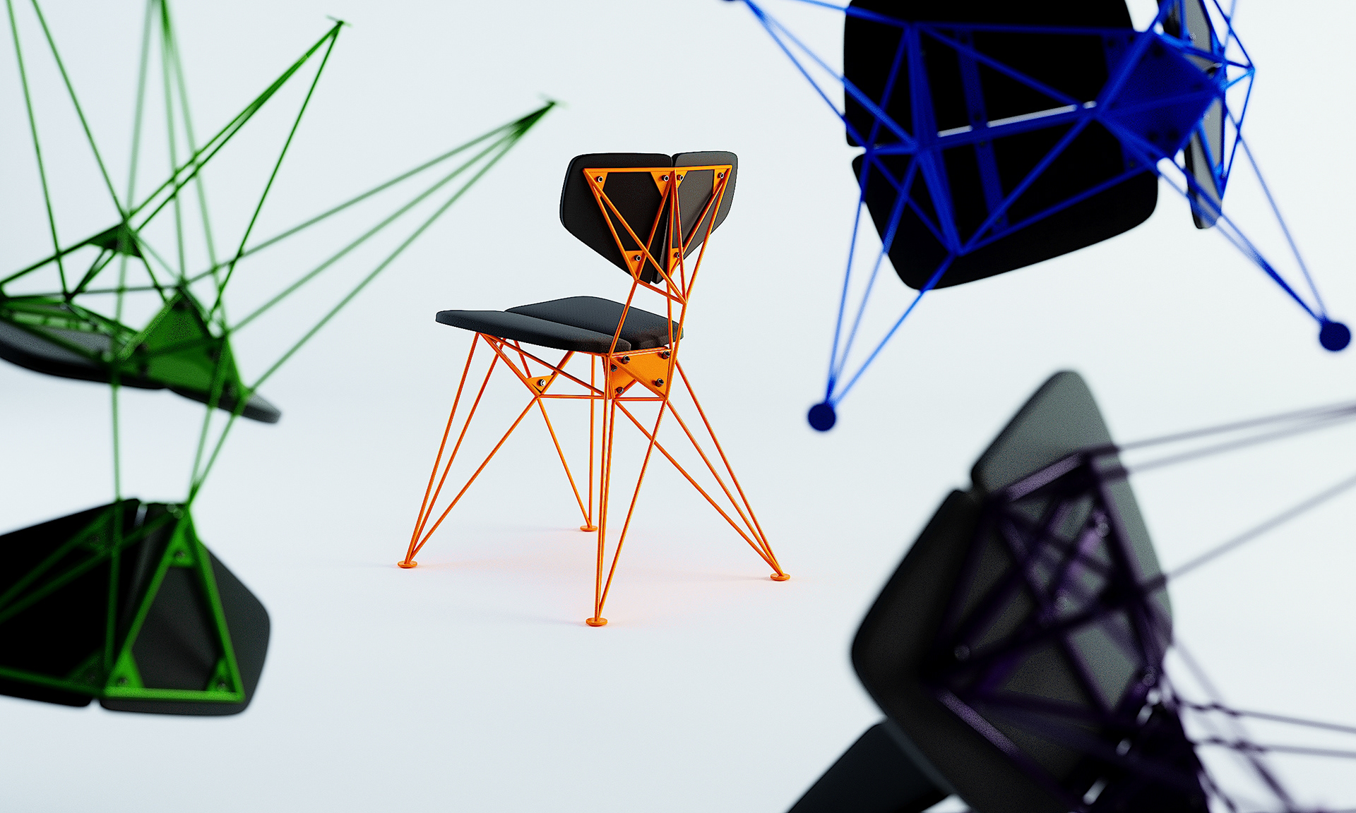 product design，chair，Metal，
